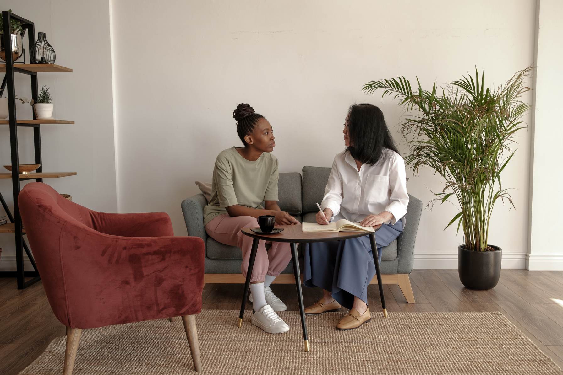 Young Woman on a Session with Her Therapist